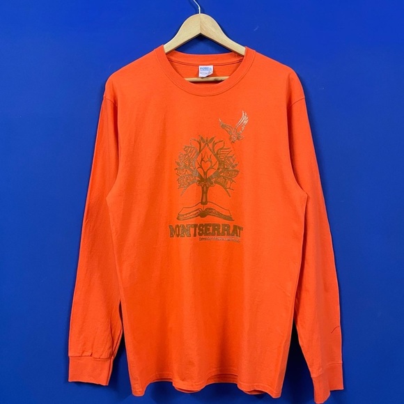 PORT & COMPANY AUTHENTIC HEAVY COTTON MONTSERRAT FULL SLEEVES GRAPHIC T-SHIRT - Picture 2 of 7